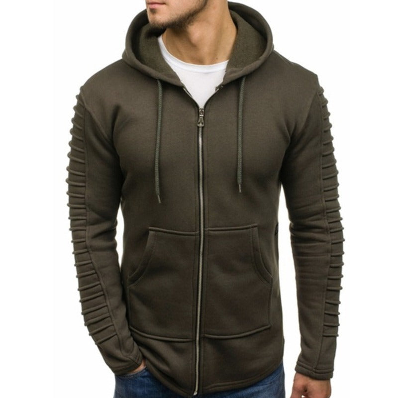 PLEATED HOODIE