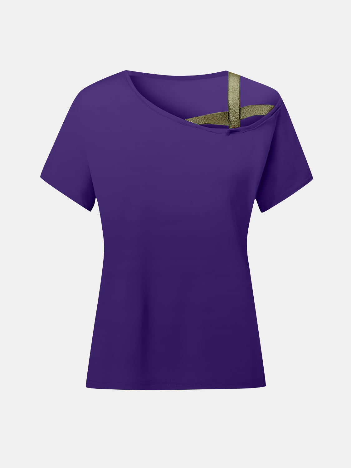 ASYMMETRICAL NECK T-SHIRT