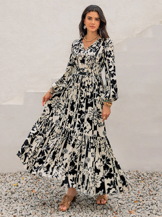 PRINTED LONG DRESS