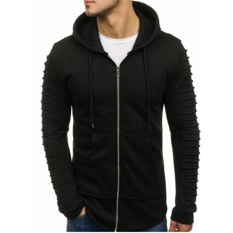 PLEATED HOODIE