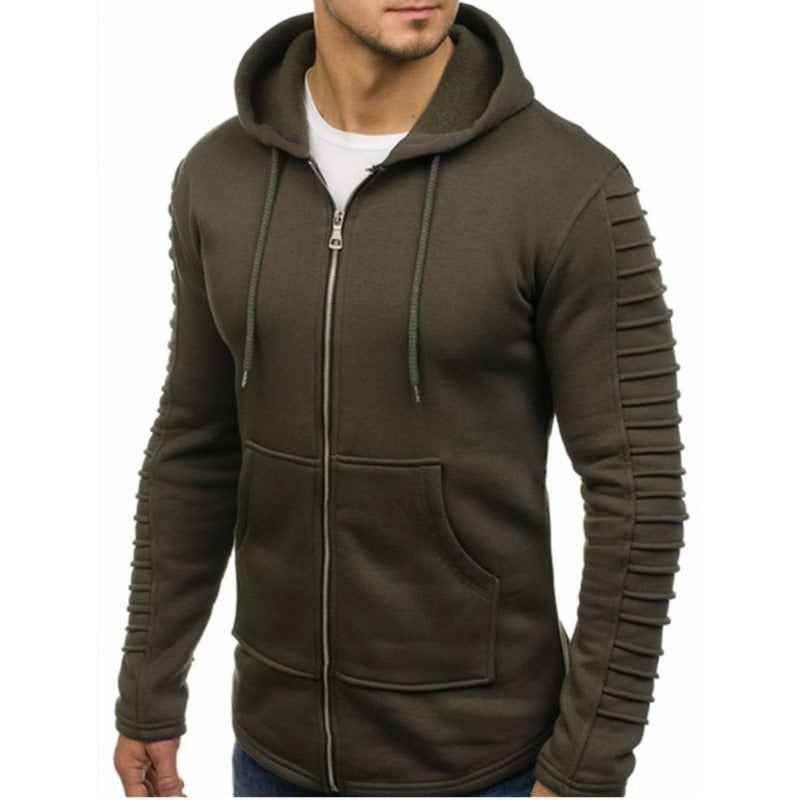 PLEATED HOODIE