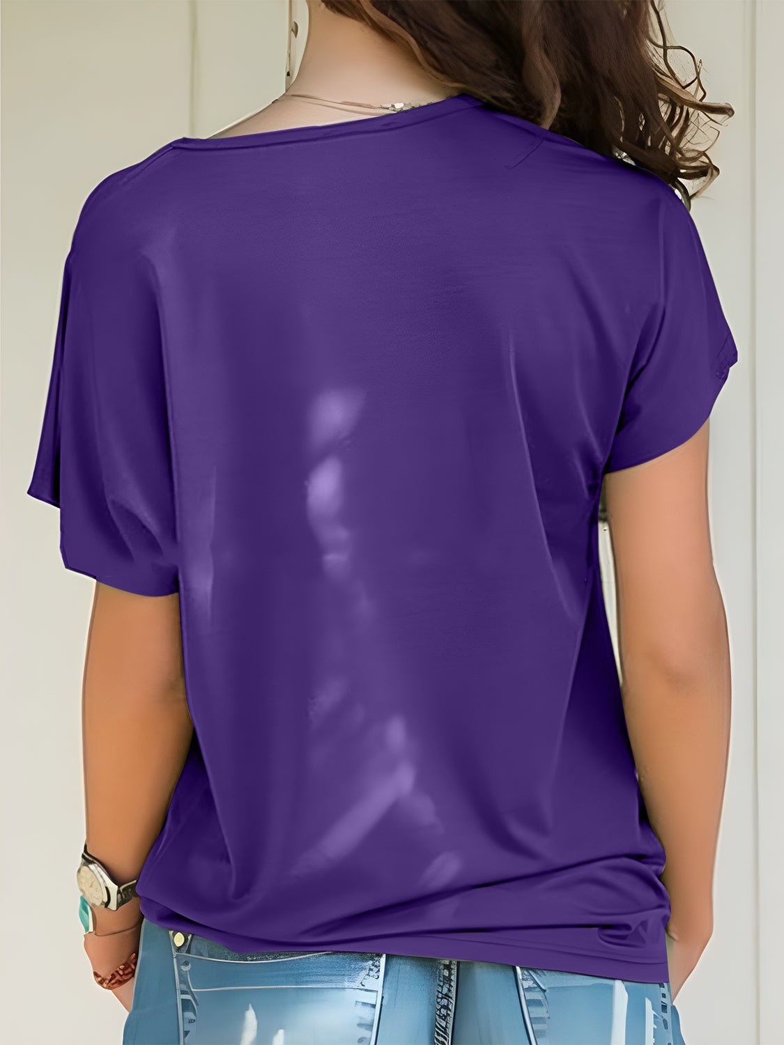 ASYMMETRICAL NECK T-SHIRT