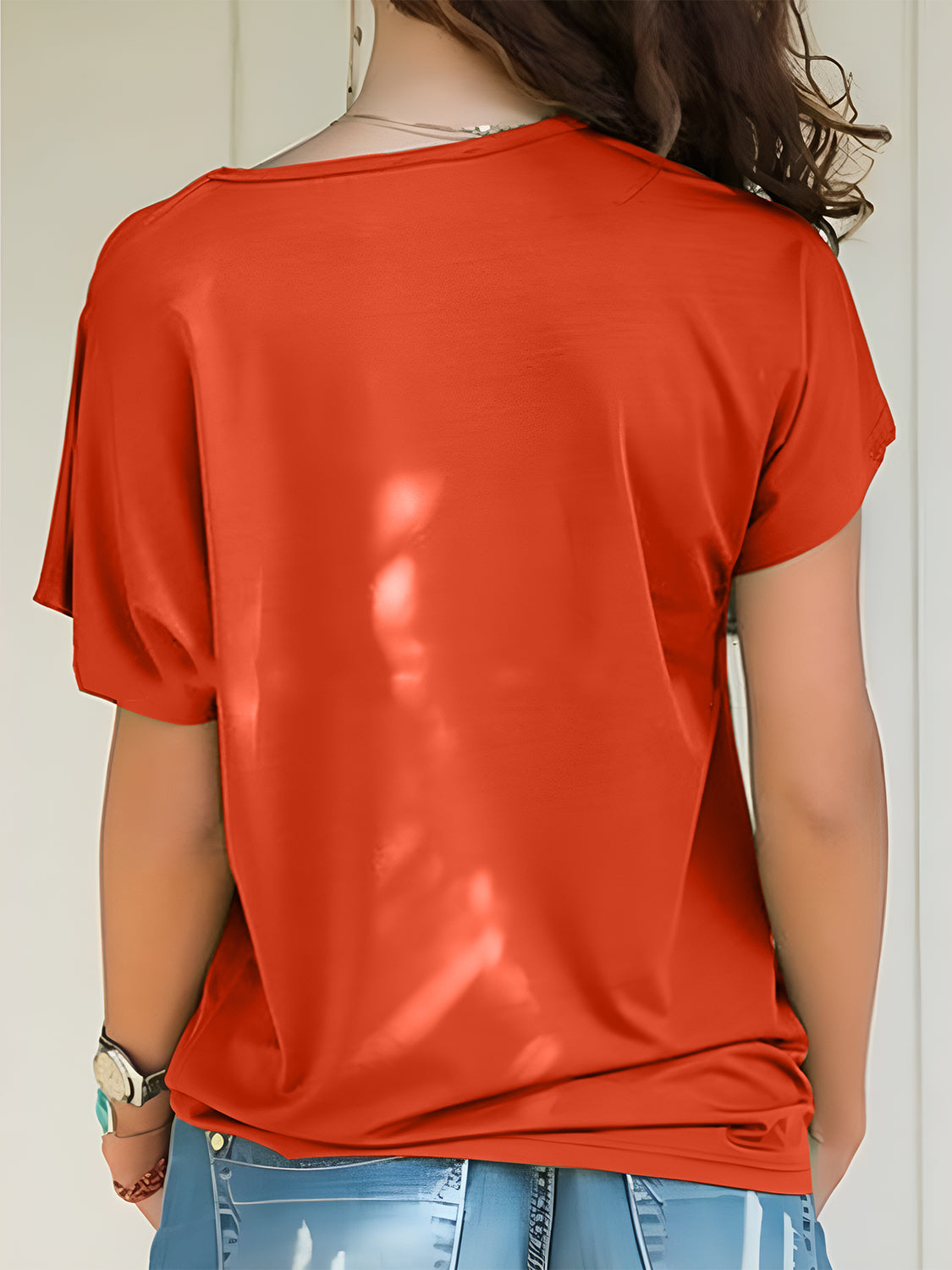 ASYMMETRICAL NECK T-SHIRT