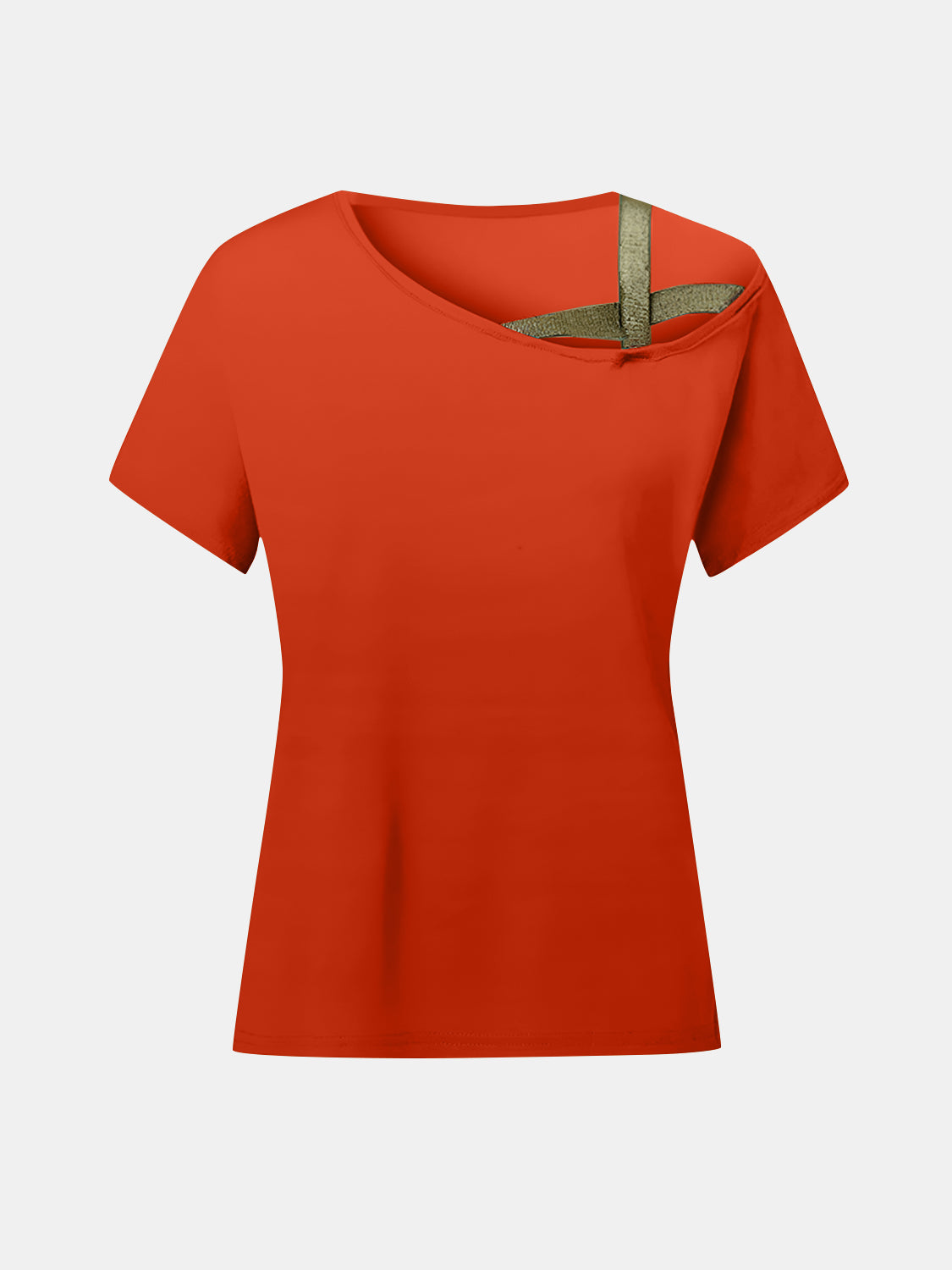 ASYMMETRICAL NECK T-SHIRT