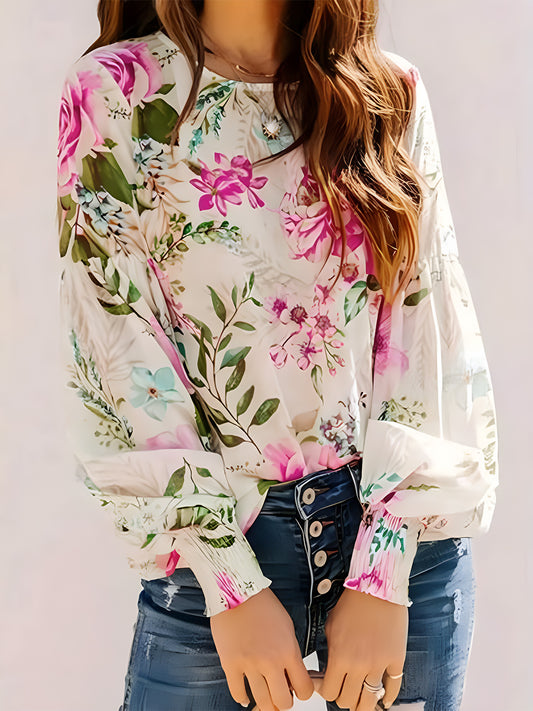 BAGGY SLEEVE FLORAL SHIRT