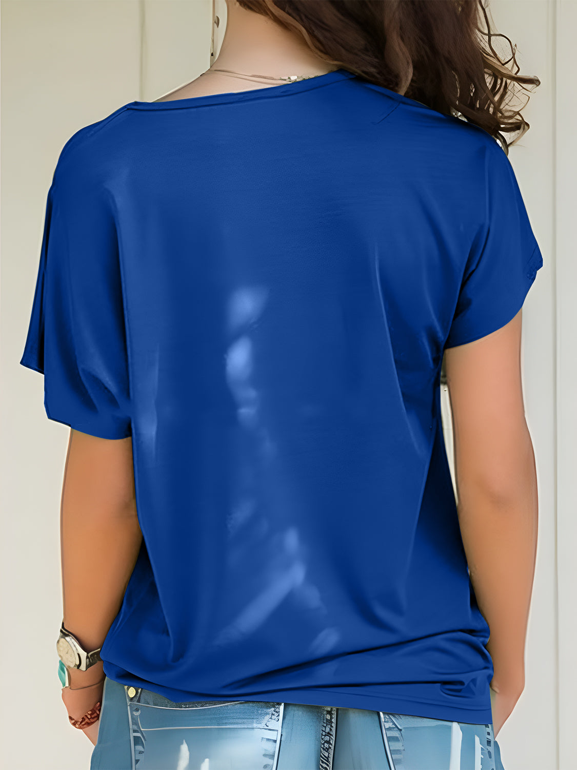 ASYMMETRICAL NECK T-SHIRT